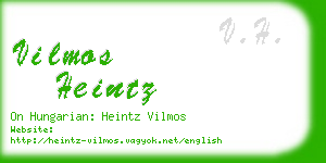 vilmos heintz business card